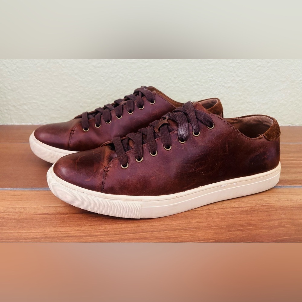 Polo Ralph Lauren Saddle Tan Brown Jermain Leather Trainer Sneaker Shoe Size 12